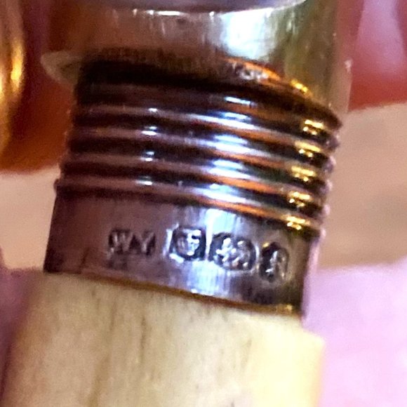 Magnificent 1923 cake knife in bone & silver - Picture 3 of 6